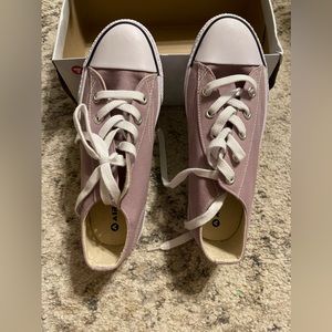 Purple sneakers